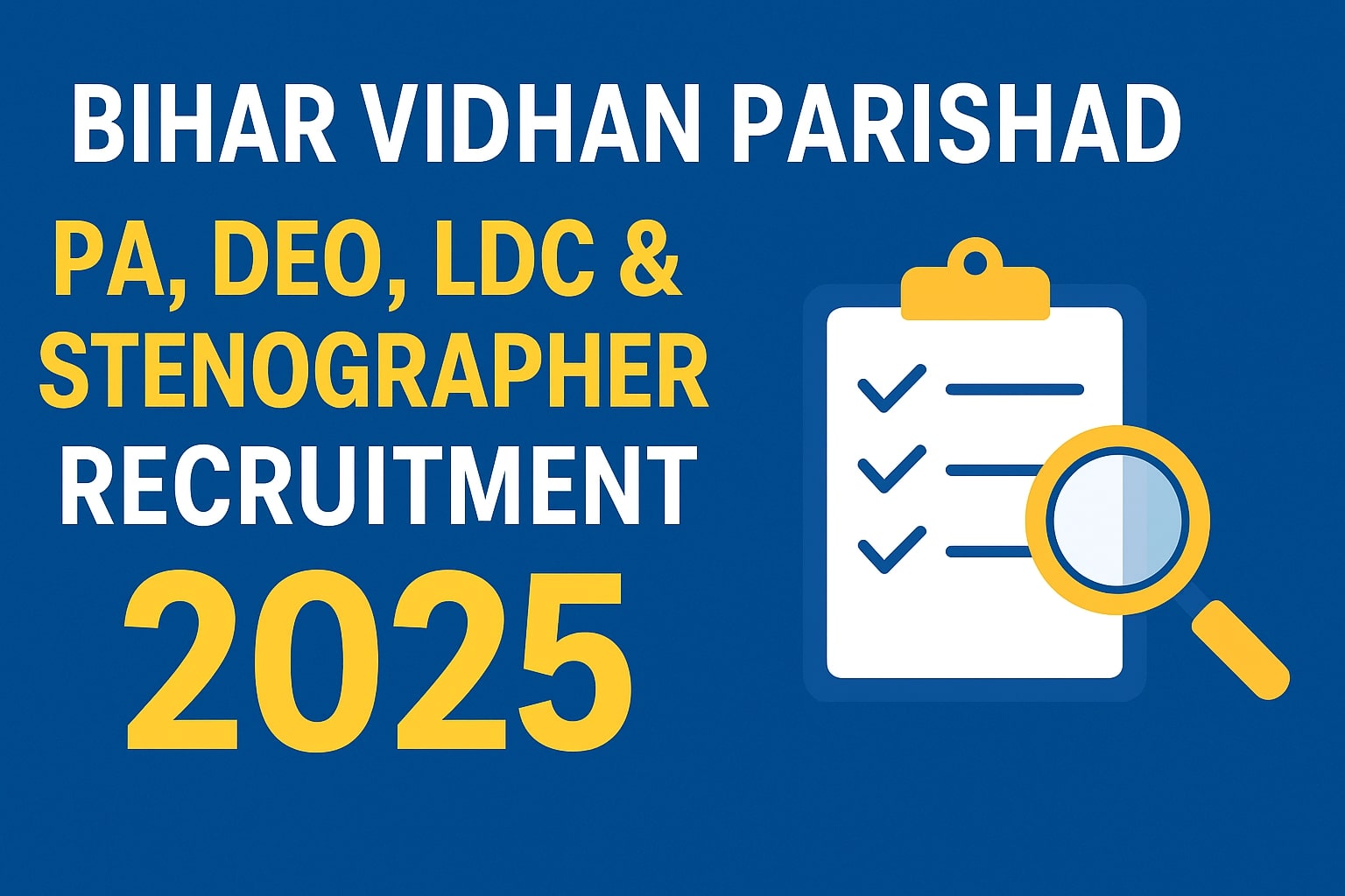 Bihar Vidhan Parishad Recruitment 2025
