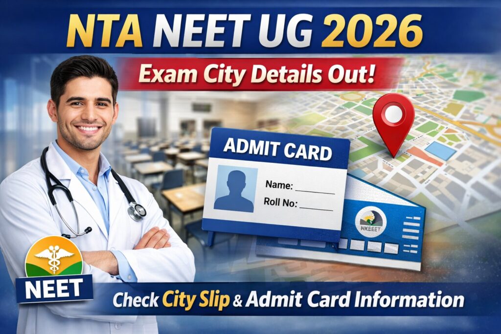 NEET UG 2026 Exam City Details